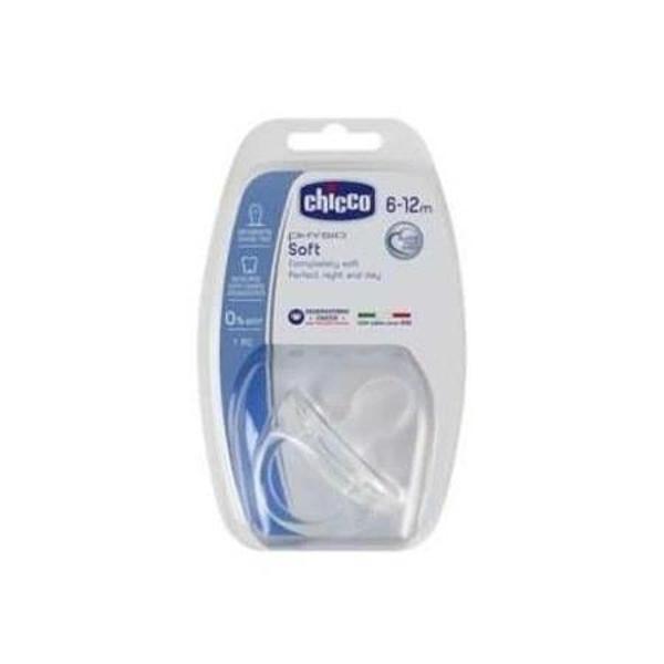 Chicco Physio Soft Silikon Emzik 6-12 Ay - Şeffaf - Image 1