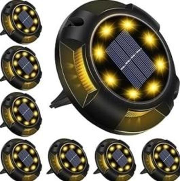 4'lü Solar Panelli Kazıklı Zemin Solar Ledi 8+4 Led Gün Işığı - Image 1