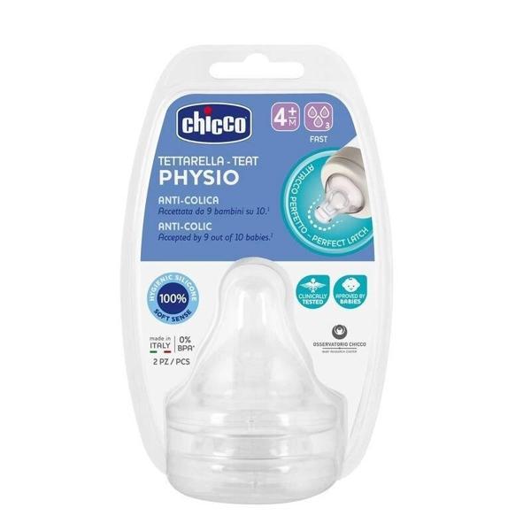 Chicco Wellbeing Silikon 2'li Biberon Emziği 4 ay+ - Image 1