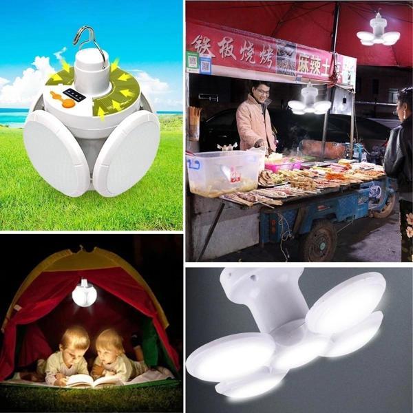 BUFFER® 5 Led'li 3 Farklı Işık Modlu Açılıp Kapanabilir Led Kanatlı Güneş Enerjili Solar Aydınlatma  - Image 1