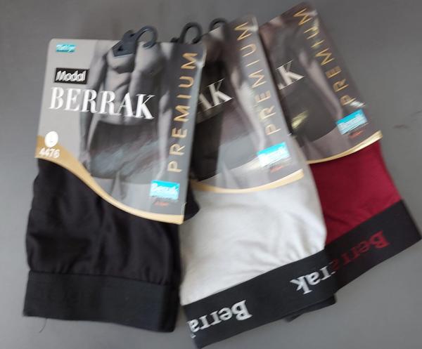 BERRAK 4476 ERKEK MODAL ÇOK RENKLİ LİKRALI BOXER 3 ADET - Image 1