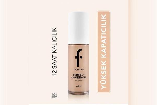 Flormar Perfect Coverage Foundation Fondöten 101 Pastelle - Image 1