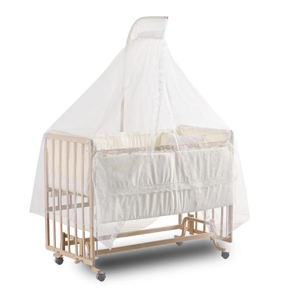 ComfyMax Sallanır Anne Yanı Doğal Ahşap Beşik ve Uyku Seti - 60x120 cm - Image 1