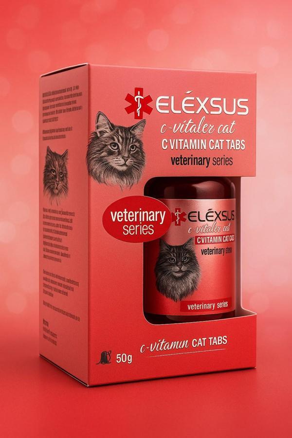Elexsus Kediler İçin C Vitamini Tablet 50Gr - Image 1