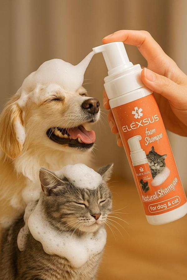 Elexsus Natural Kedi Ve Köpek Kuru Köpük Şampuanı 200ml - Image 1