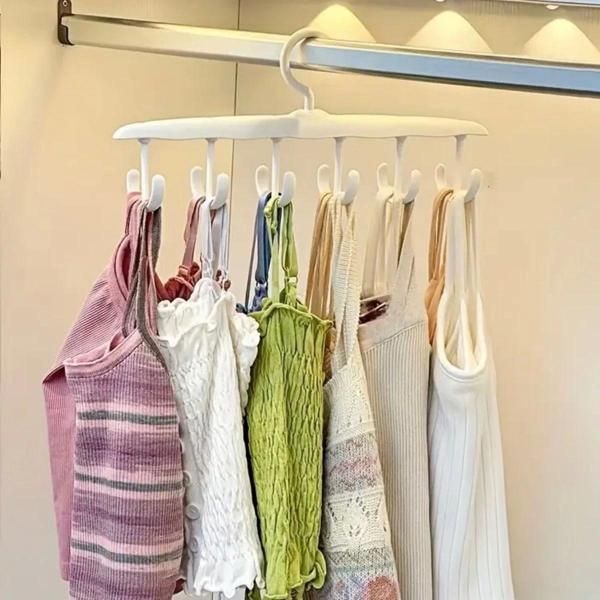 1 Adet Yer Tasarruflu 6 Kancalı Plastik Dolap İçi Düzenleyici Pratik Askı - Image 1
