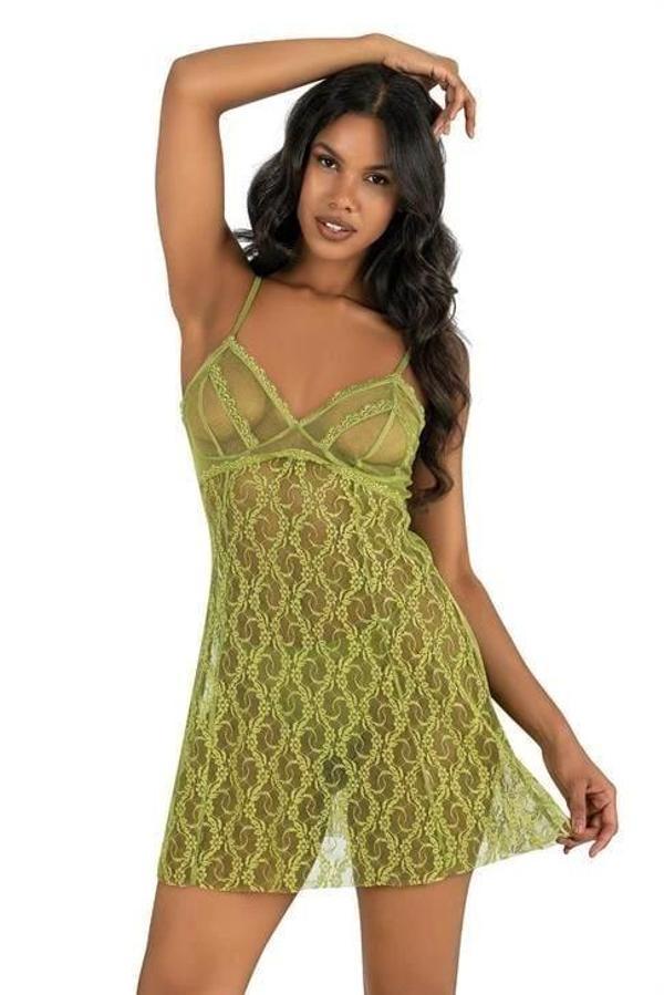 Aria's Closet Su Yeşili Kısa Tül Gecelik 4222 - Image 1