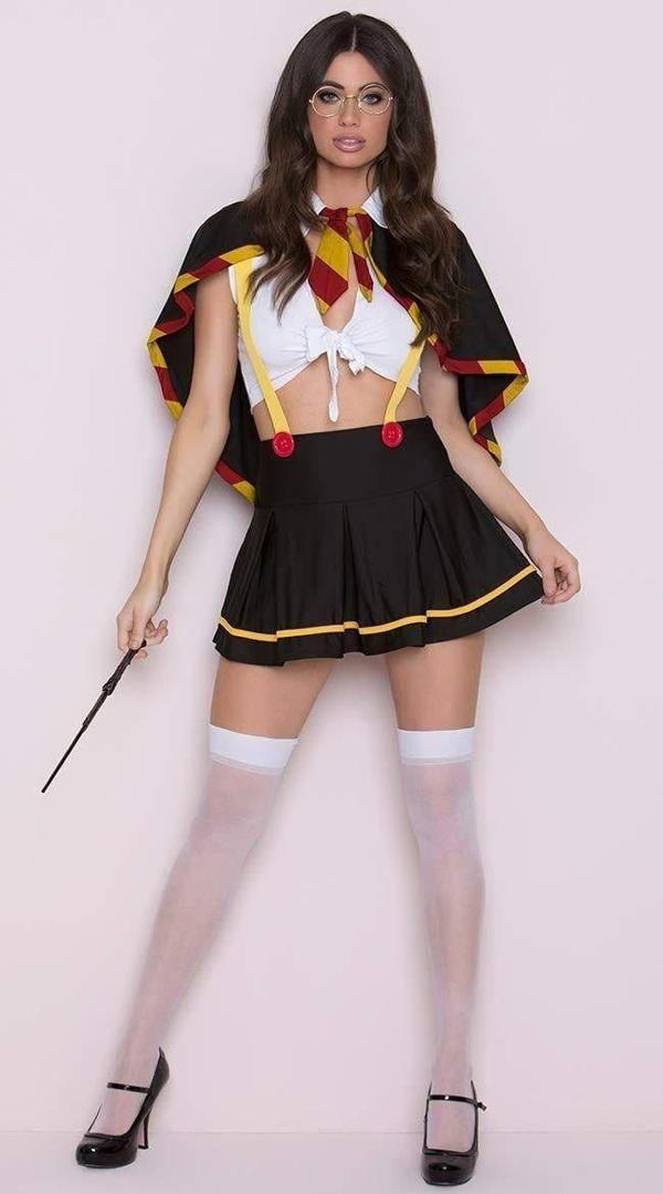 Aria's Closet Siyah Harry Potter Cadılar Bayramı Kostümü - Image 1