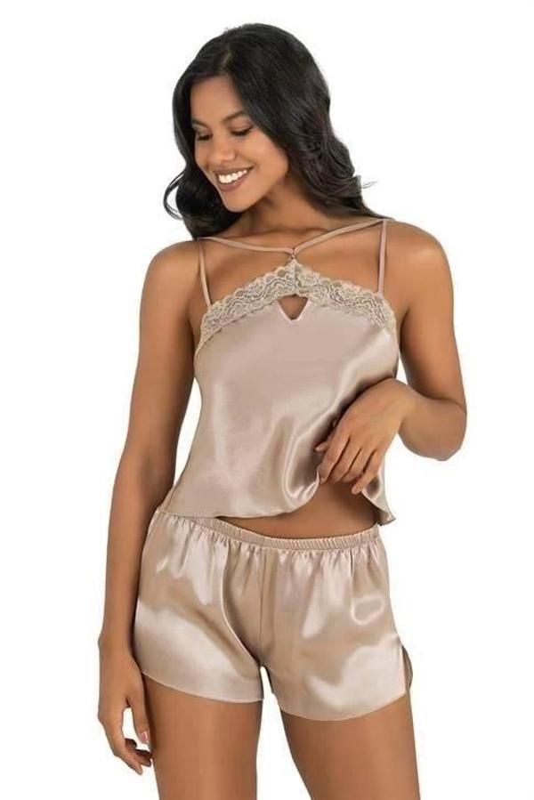 Aria's Closet Taş Saten Şort Takımı - Image 1