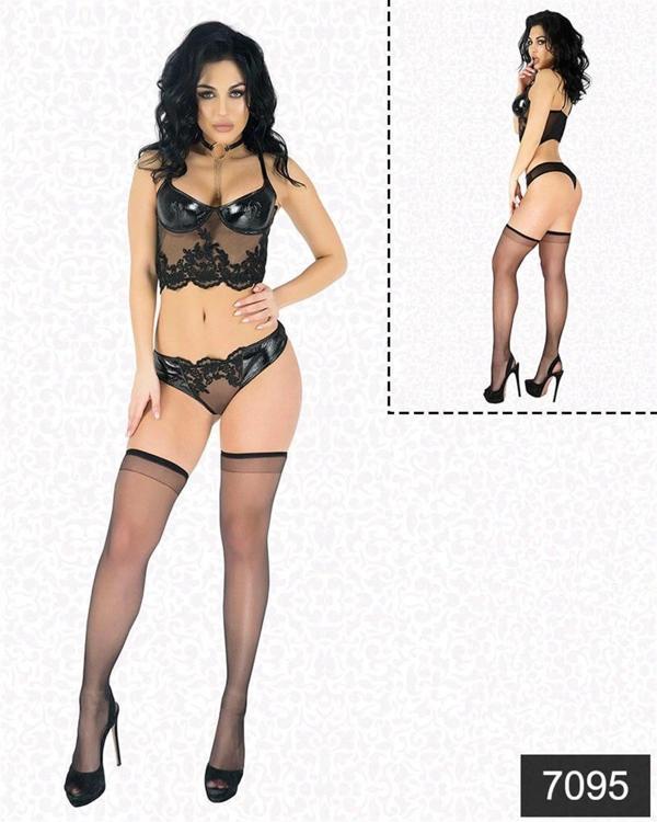 Amora Secret Güpürlü Parlak Lateks Takım - Image 1