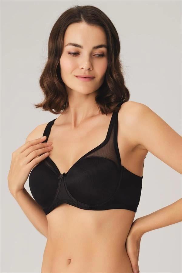 Balenli Desteksiz Dolgusuz Toparlayıcı Yumuşak Süngerli Günlük Klasik Küçültücü Sütyen - Image 1