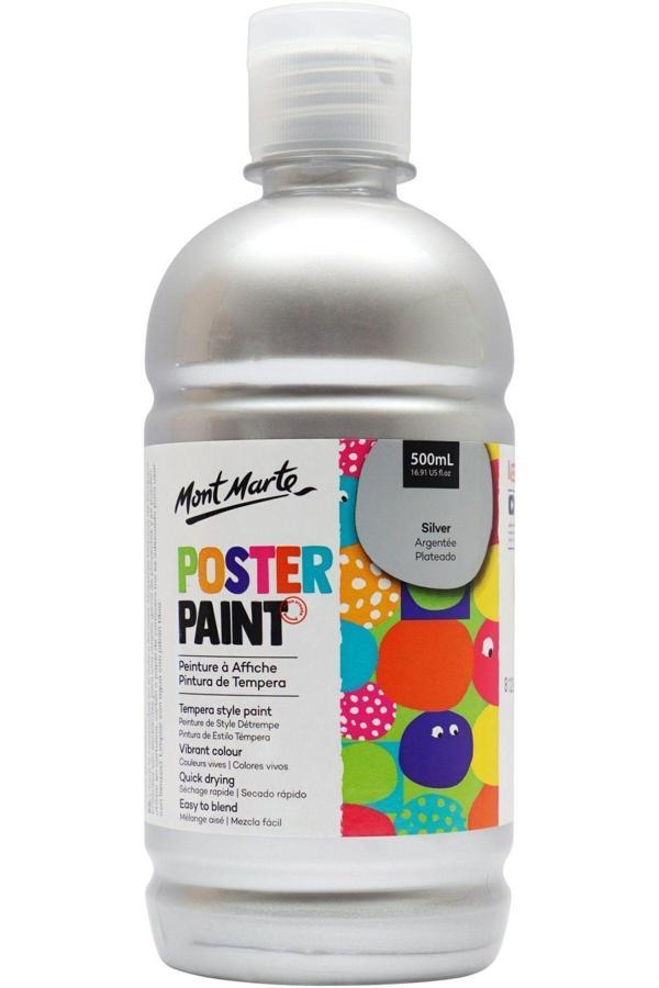 Mont marte MM Poster Boyası 500ml - Silver - Image 1