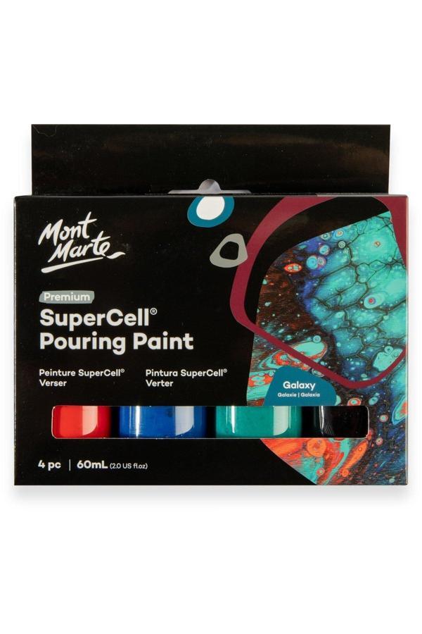 Mont marte MM SuperCell Dökme Boya Seti Premium 4pc x 60ml - Galaxy - Image 1