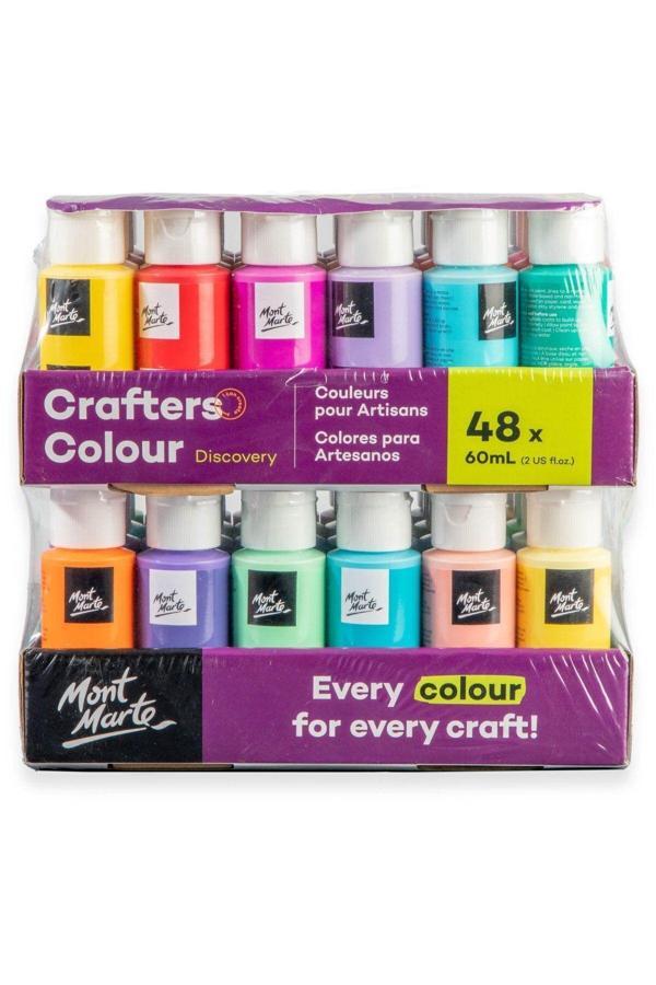 Mont marte MM Crafters Renkli Boya Seti Discovery 48 x 60ml - Image 1