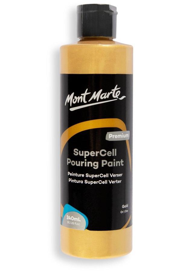 Mont marte MM SuperCell Dökme Akrilik Boya Premium 240ml - Gold - Image 1