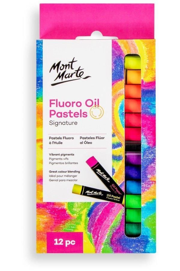 Mont marte MM Fluoro Yağlı Pastel 12'li Signature - Image 1