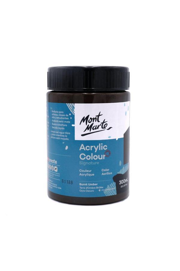 Mont marte MM Akrilik Renkli Boya Signature 300ml - Burnt Umber - Image 1