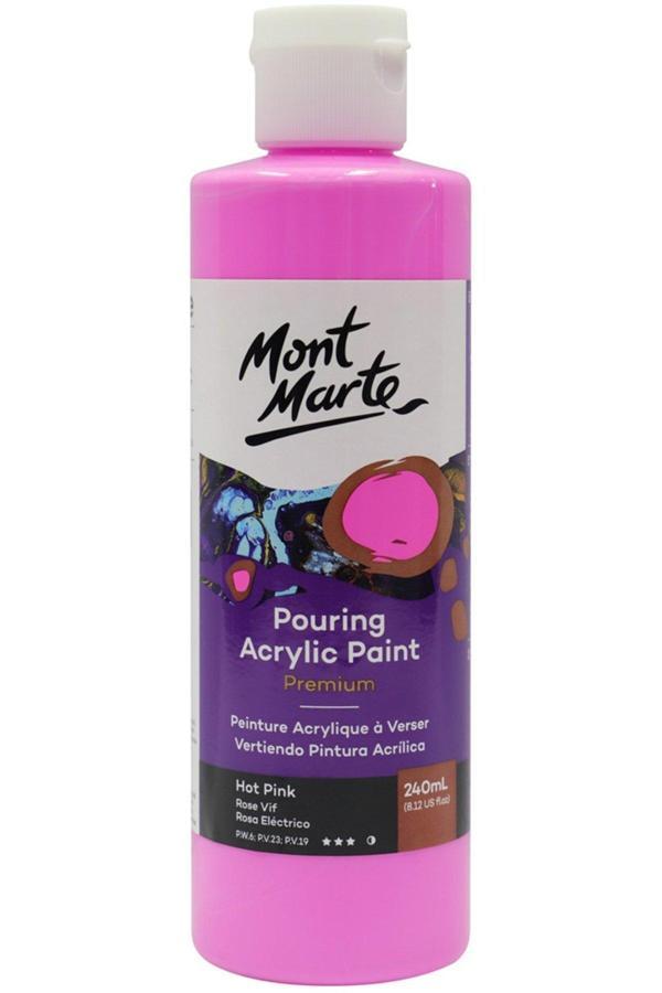 Mont marte MM Dökme Akrilik Boya Premium 240ml - Hot Pink - Image 1