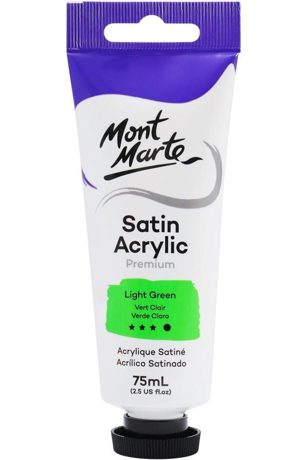 Mont marte MM Premium Saten Akrilik 75ml - Light Green - Image 1