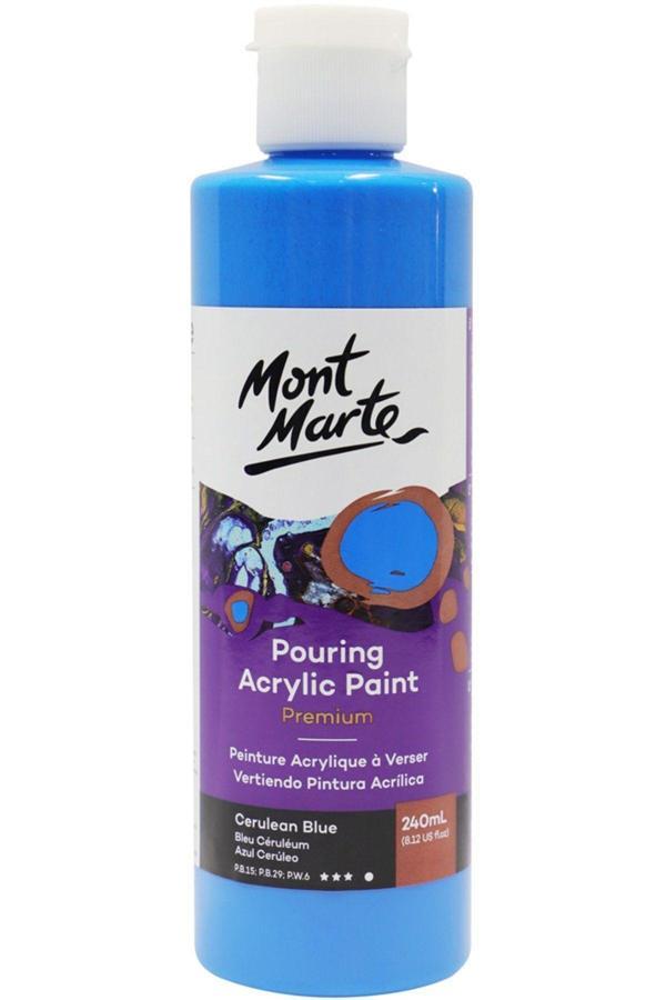 Mont marte MM Dökme Akrilik Boya Premium 240ml - Cerulean Blue - Image 1