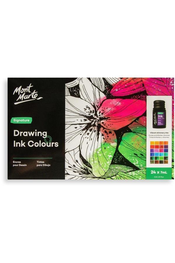 Mont marte MM Çizim Mürekkebi Seti Signature 24 x 7ml - Image 1