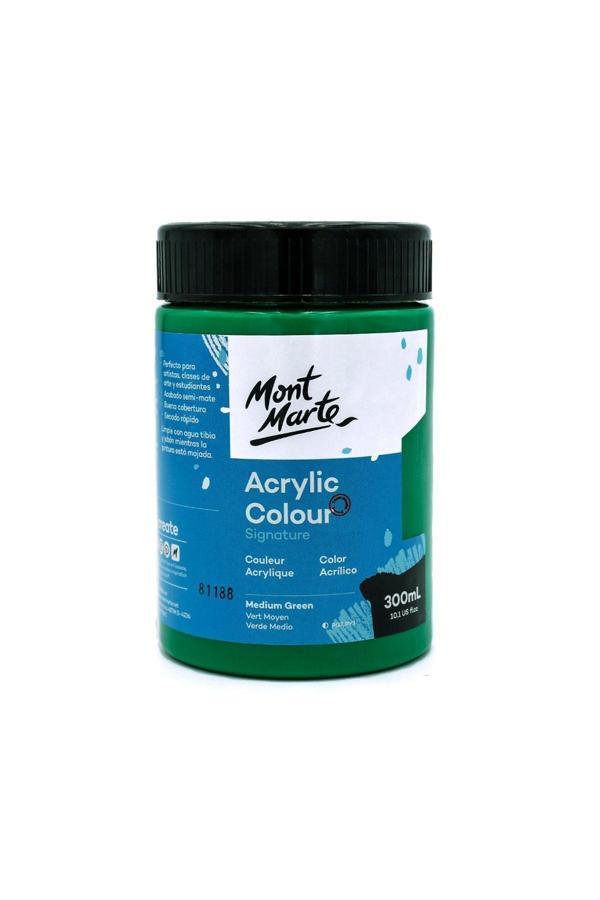Mont marte MM Akrilik Renkli Boya Signature 300ml - Medium Green - Image 1
