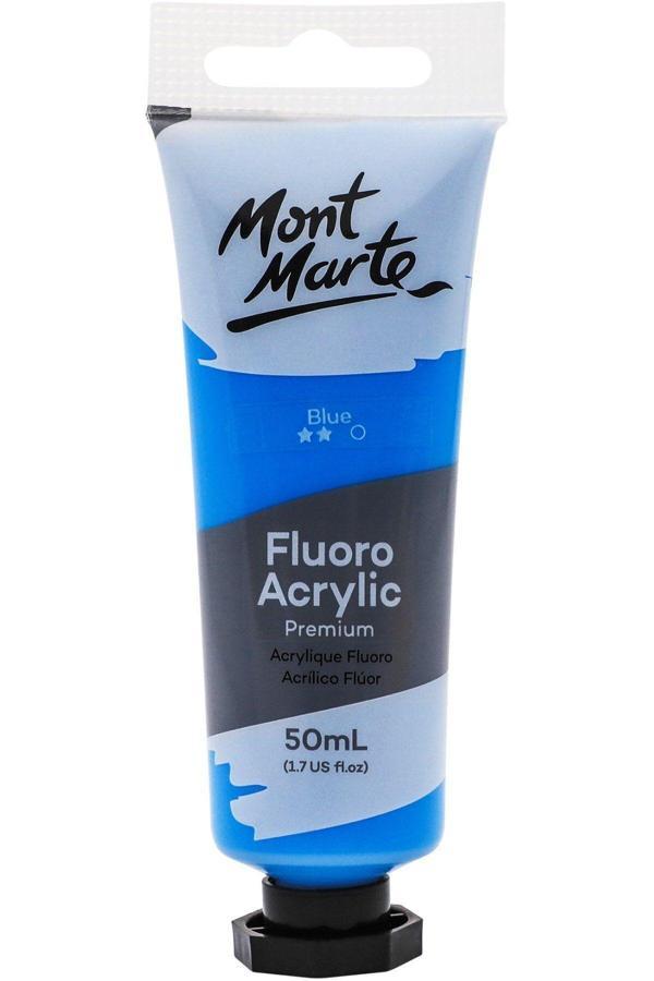 Mont marte MM Premium Floro Akrilik Boya 50ml - Blue - Image 1