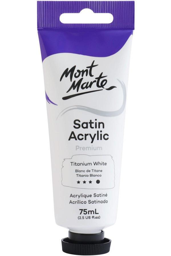 Mont marte MM Premium Saten Akrilik 75ml - Titanium White - Image 1