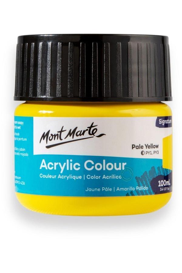 Mont marte Akrilik Renkli Boya 100 ml - Soluk Sarı - Image 1