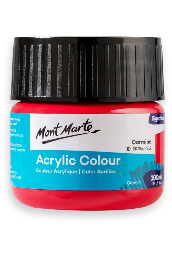 Mont marte MM Akrilik Renkli Boya Signature 100ml - Carmine - Image 1