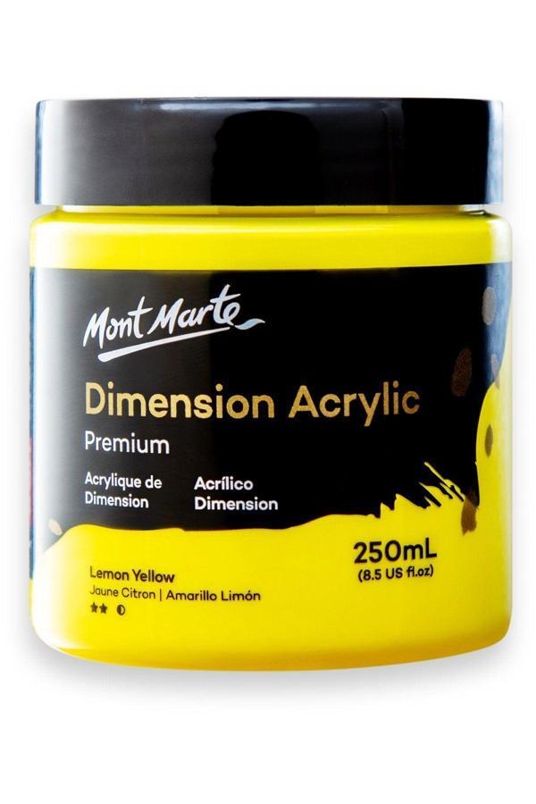 Mont marte MM Premium Dimension Akrilik 250ml - Lemon Yellow - Image 1