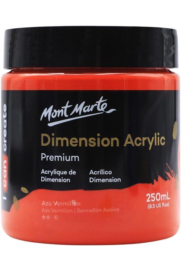Mont marte MM Premium Dimension Akrilik 250ml - Azo Vermillion - Image 1