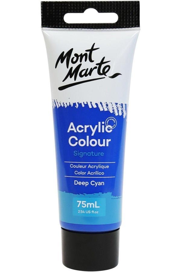 Mont marte MM Akrilik Renkli Boya Signature 75ml - Deep Cyan Blue - Image 1