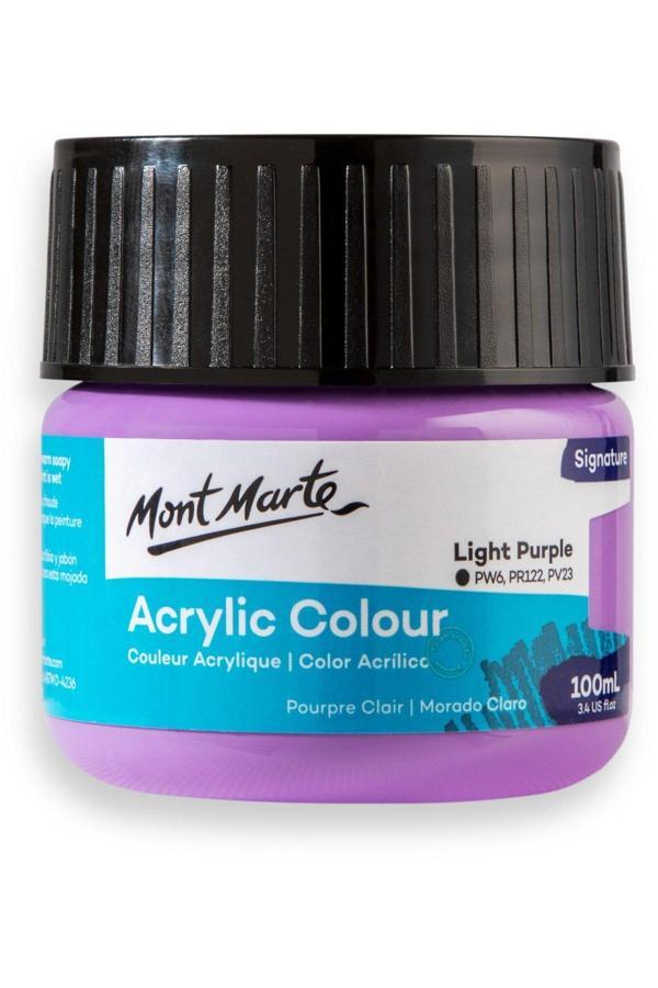 Mont marte MM Akrilik Renkli Boya Signature 100ml - Light Purple - Image 1