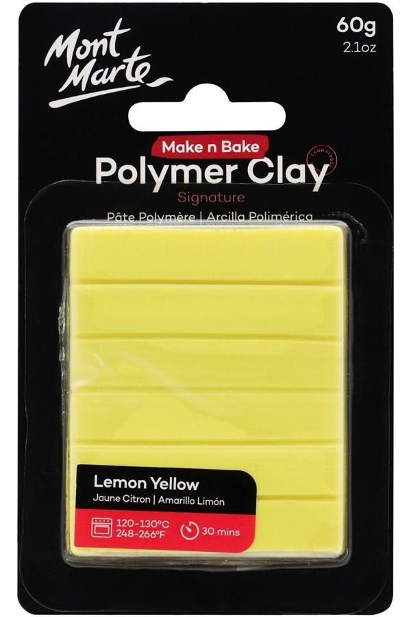 Mont marte MM Make n Bake Polimer Kil Signature 60g - Lemon Yellow - Image 1