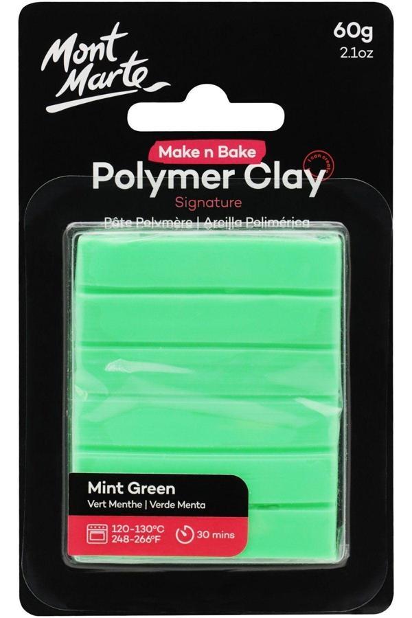Mont marte MM Make n Bake Polimer Kil Signature 60g - Mint Green - Image 1
