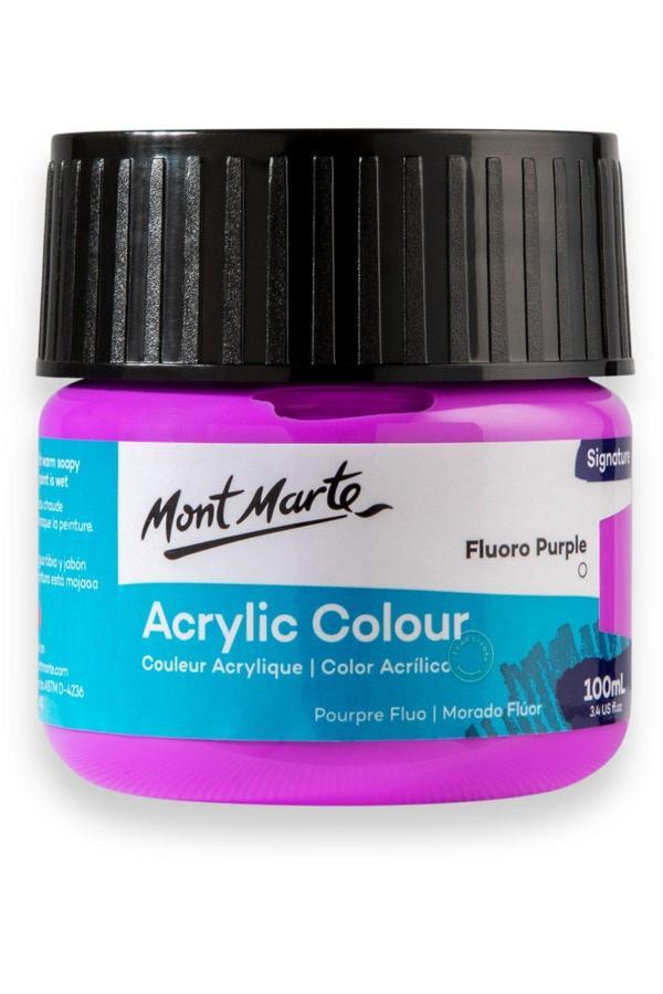 Mont marte MM Akrilik Renkli Boya Signature 100ml - Fluoro Purple - Image 1