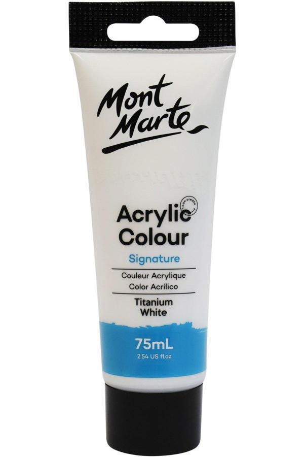 Mont marte MM Akrilik Renkli Boya Signature 75ml - Titanium White - Image 1