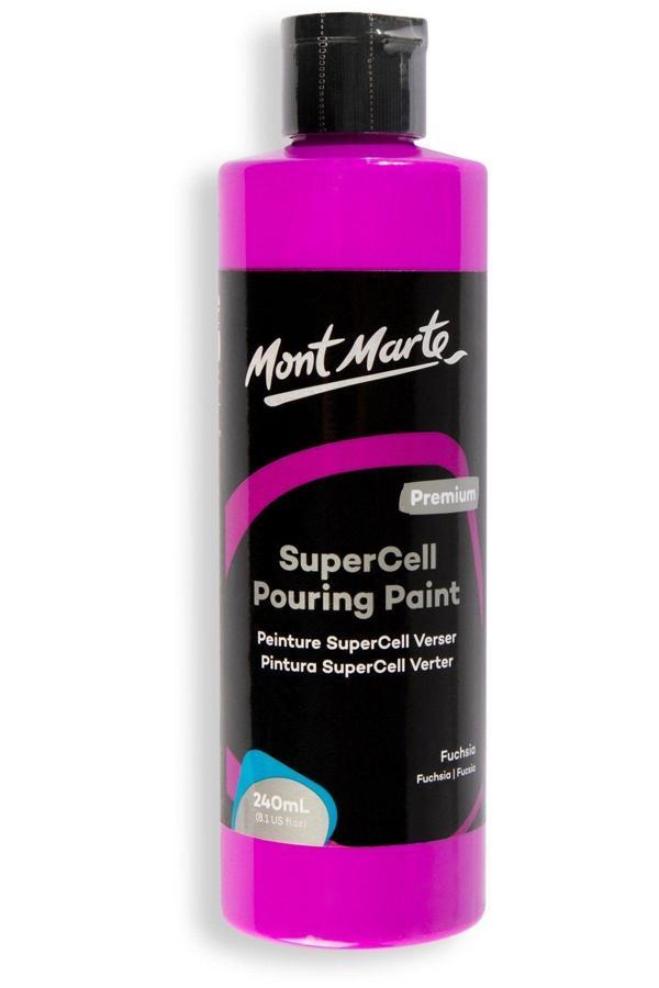 Mont marte MM SuperCell Dökme Akrilik Boya Premium 240ml - Fuchsia - Image 1