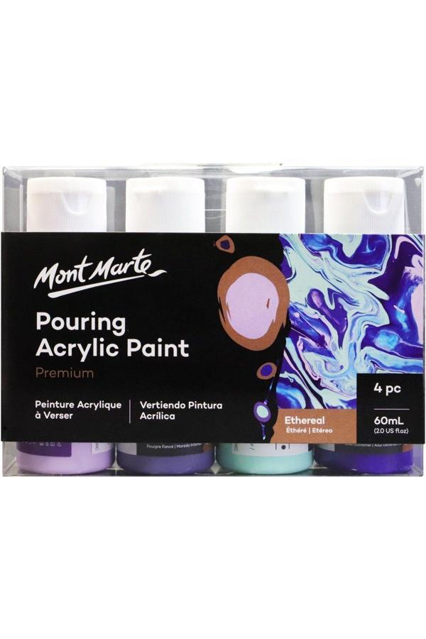 Mont marte MM Dökme Akrilik Boya Seti Premium 4pc x 60ml - Ethereal - Image 1