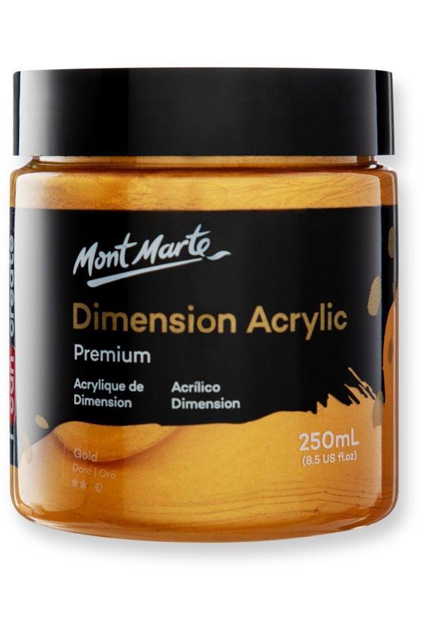 Mont marte MM Premium Dimension Akrilik 250ml - Gold - Image 1