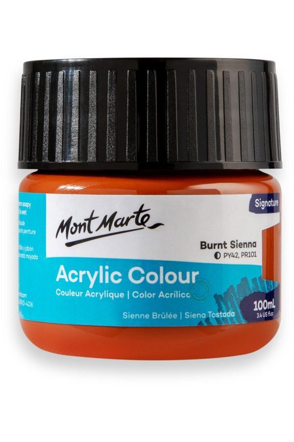 Mont marte MM Akrilik Renkli Boya Signature 100ml - Burnt Sienna - Image 1