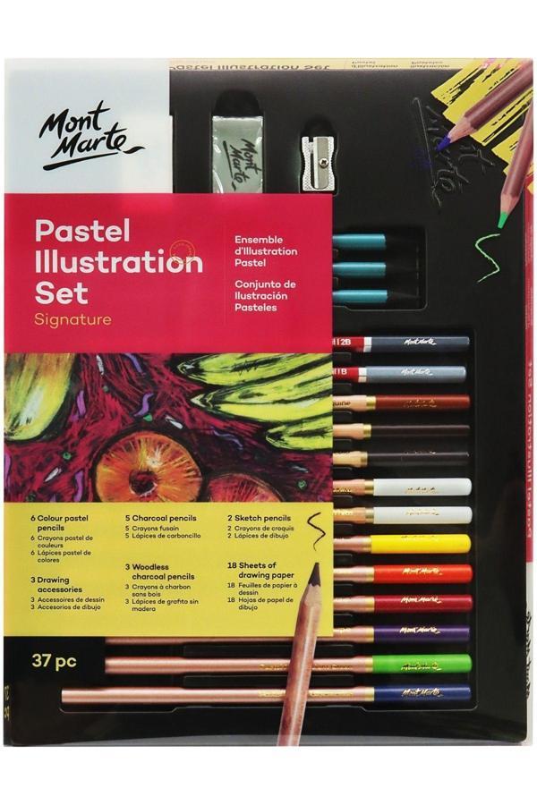 Mont marte MM Renkli Pastel İllüstrasyon Seti 37 Parça - Image 1