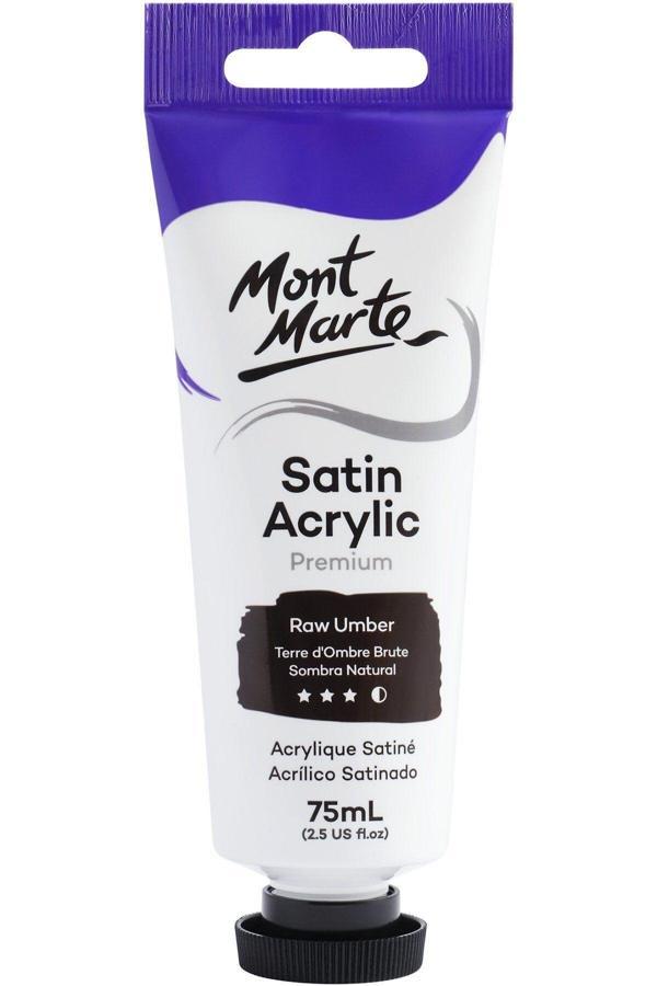 Mont marte MM Premium Saten Akrilik 75ml - Raw Umber - Image 1