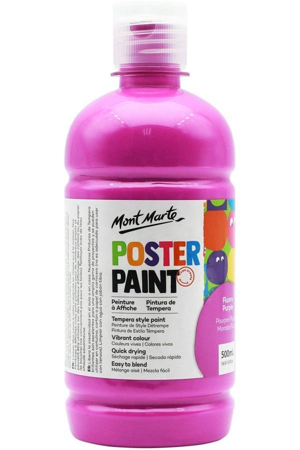 Mont marte MM Poster Boyası 500ml - Fluoro Purple - Image 1