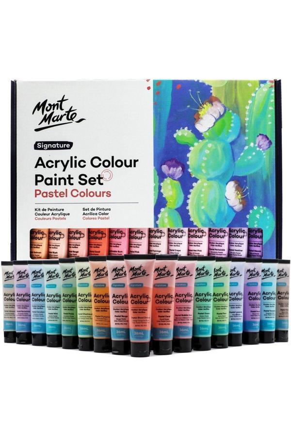 Mont marte MM Akrilik Renkli Pastel Boya Seti 48 x 36ml- Signature - Image 1