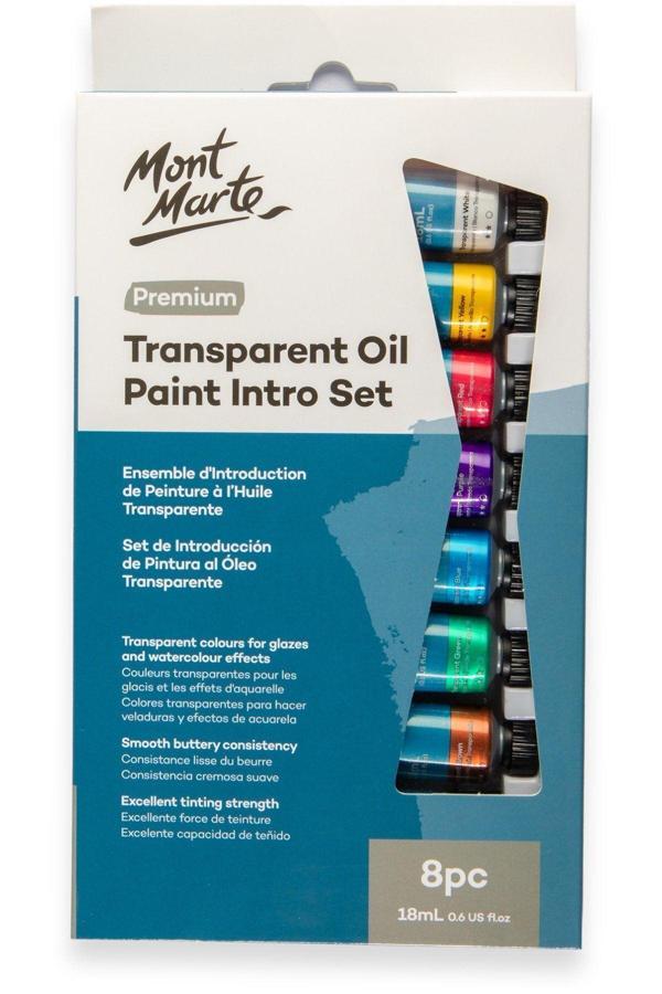 Mont marte MM Premium Transparan Yağlı Boya Giriş Seti 8 x 18ml - Image 1