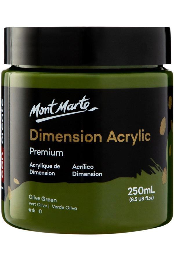 Mont marte MM Premium Dimension Akrilik 250ml - Olive Green - Image 1