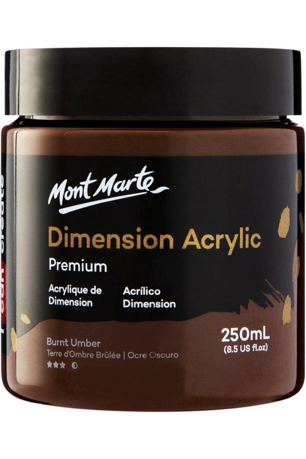 Mont marte MM Premium Dimension Akrilik 250ml - Burnt Umber - Image 1