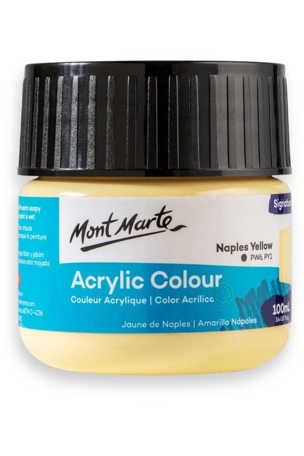 Mont marte MM Akrilik Renkli Boya Signature 100ml - Naples Yellow - Image 1